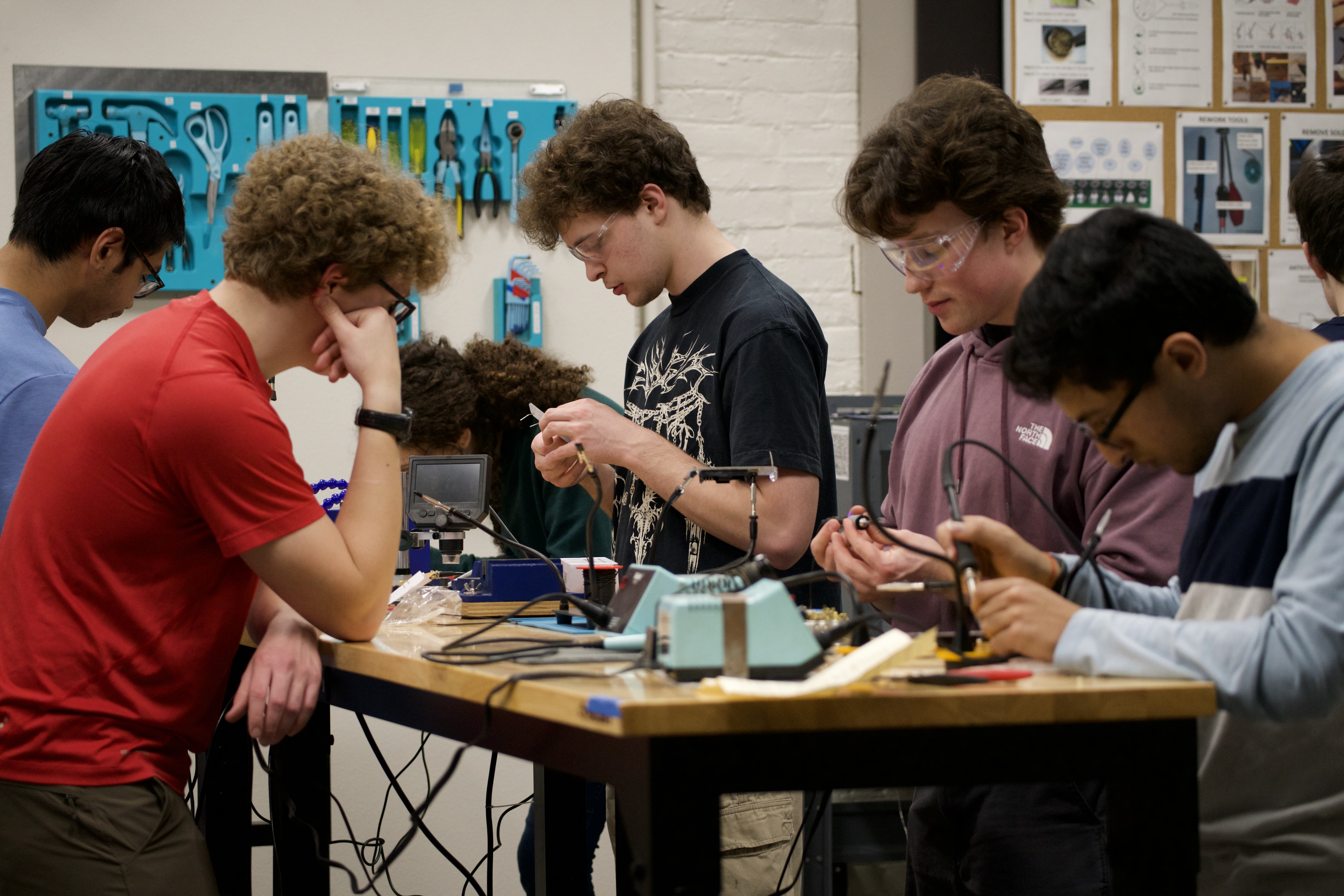 Club members working during a build session